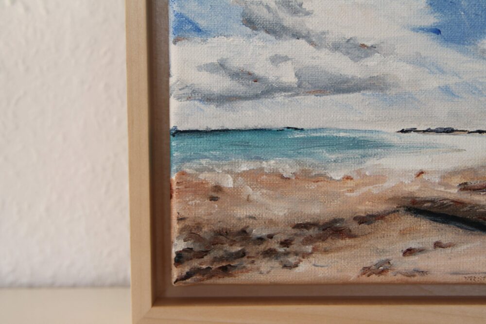 close up seaside painting