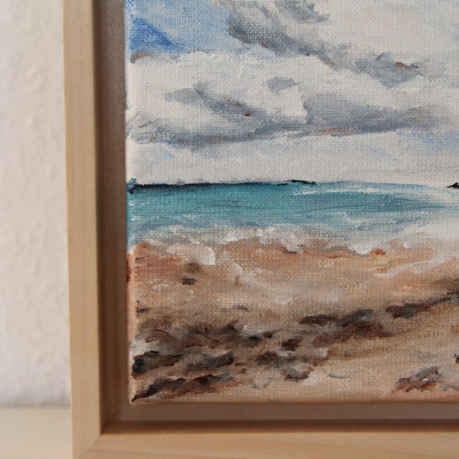 close up seaside painting