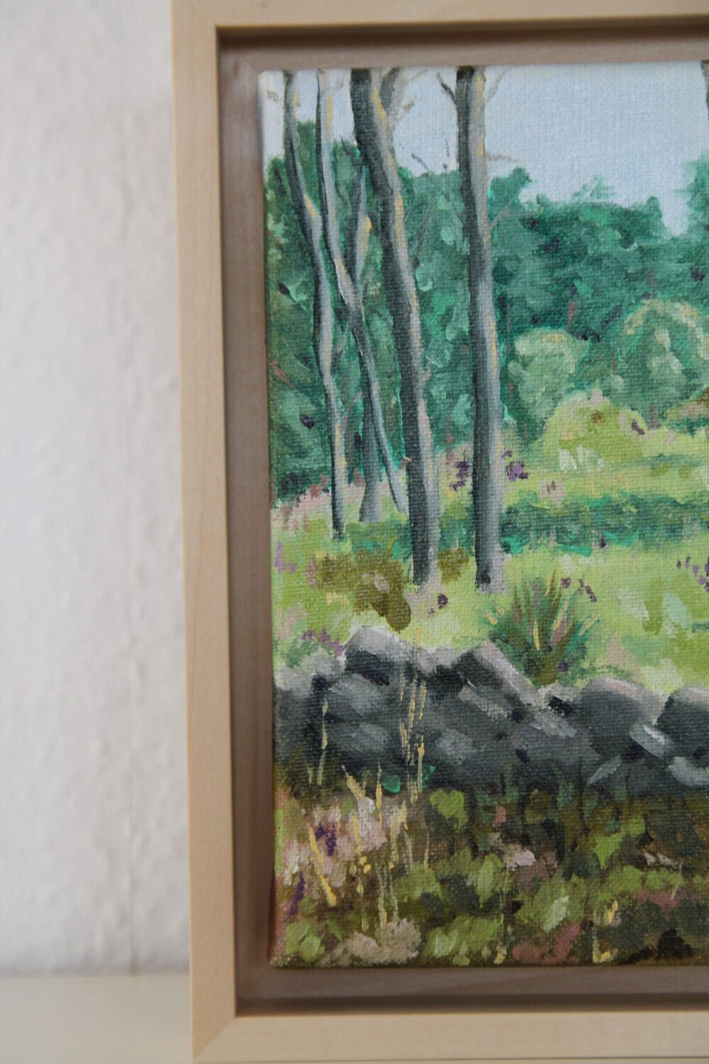 close up forest scene oil painting