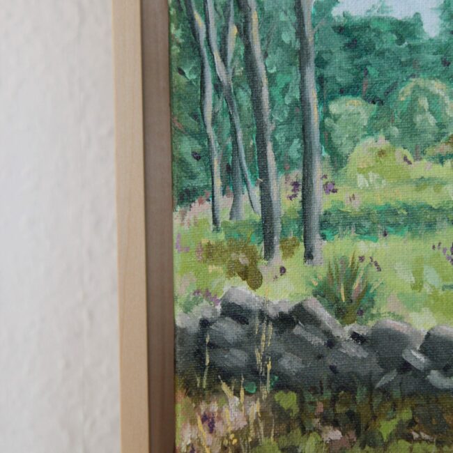 close up forest scene oil painting