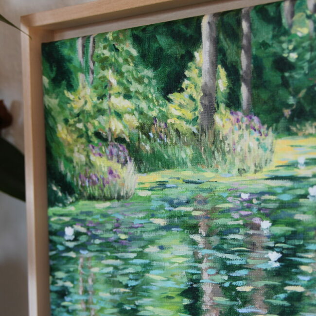 lakeview oil painting details