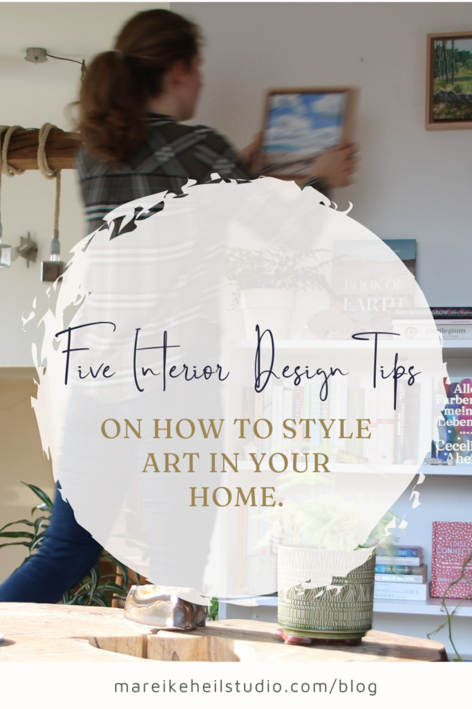 how to style your art at home pinterest pin